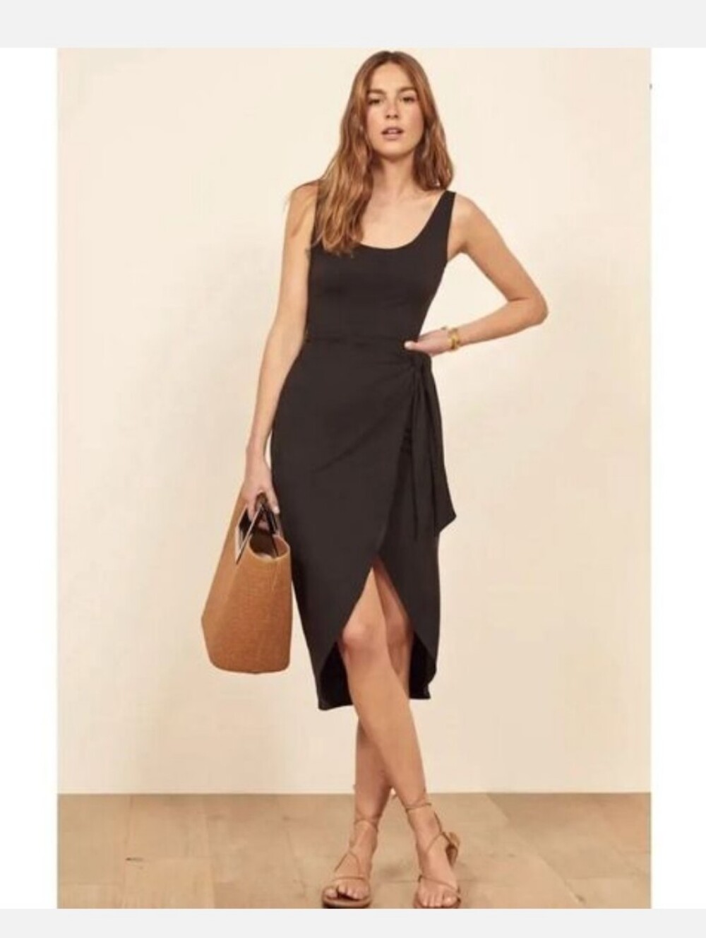REFORMATION KAILA KNIT WRAP DRESS